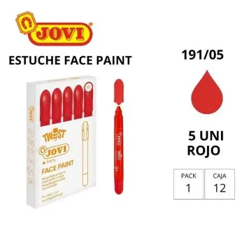 BARRA DE MAQUILLAJE TWIST MAKE-UP ROJO CAJA 5 UNIDADES JOVI
