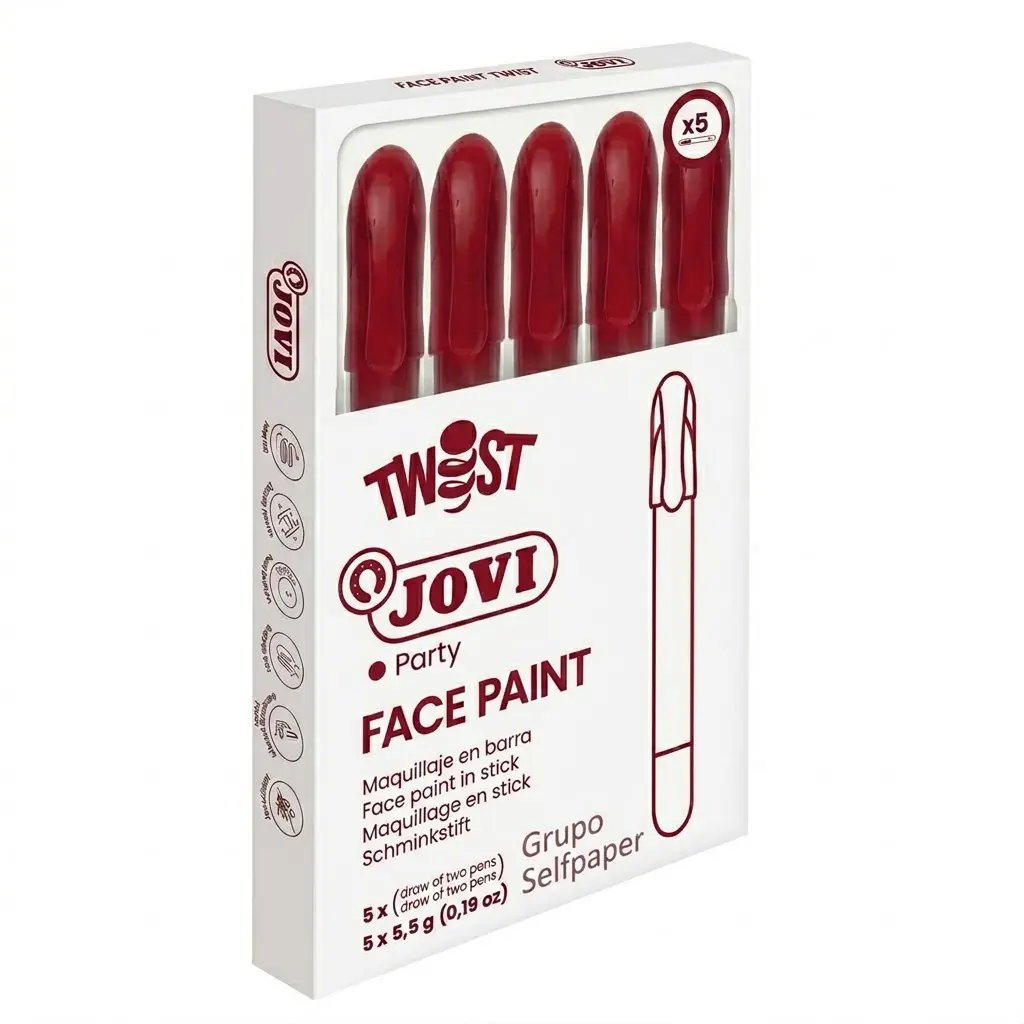 BARRA DE MAQUILLAJE TWIST MAKE-UP ROJO CAJA JOVI