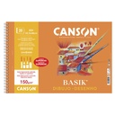 BLOC BASIK DIBUJO GUARRO CON ESPIRAL A3+ LISO 150G/M² 