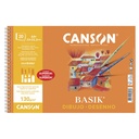 BLOC BASIK DIBUJO GUARRO CON ESPIRAL A4 LISO 130 G/M²