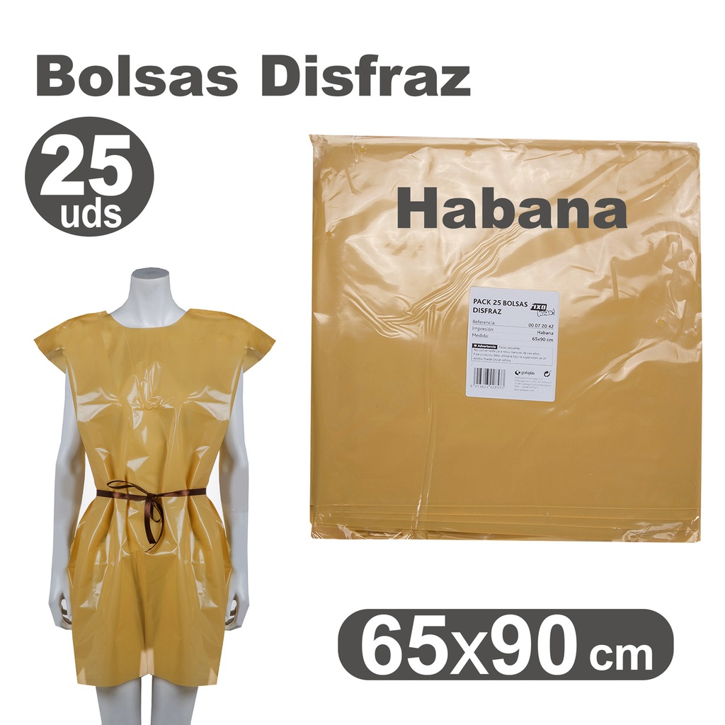 BOLSA DE DISFRAZ HABANA 60×90 CM 