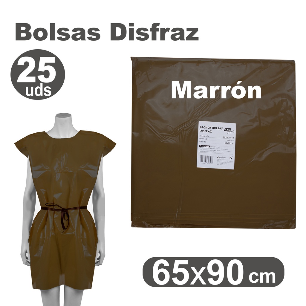 BOLSA DE DISFRAZ MARRON 60×90 CM 