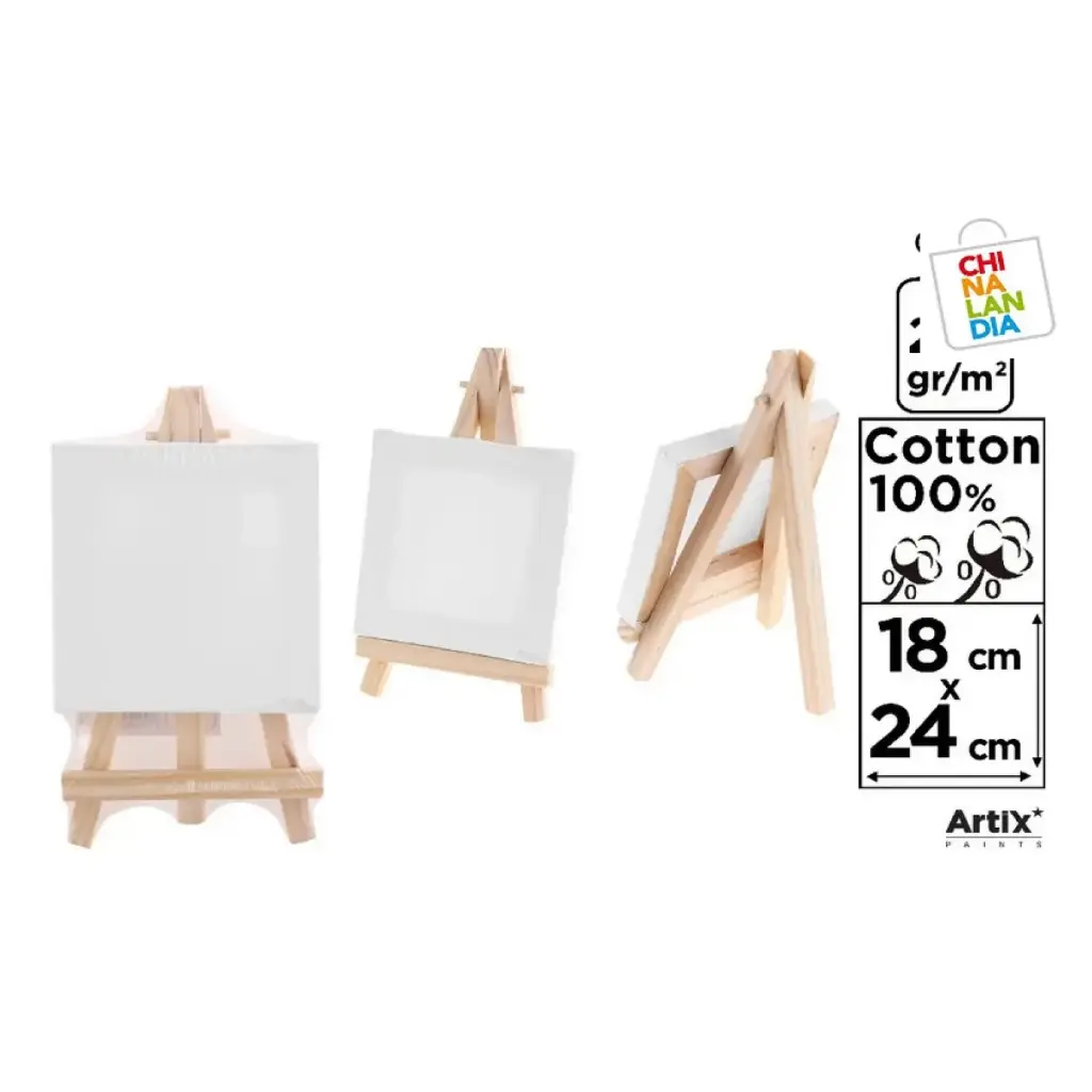 CABALLETE CON LIENZO MINI 18 × 24 CM