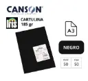 CARTULINA CANSON IRIS A3 NEGRO