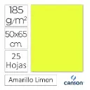 CARTULINA CANSON IRIS 50×65CM AMARILLO LIMON 