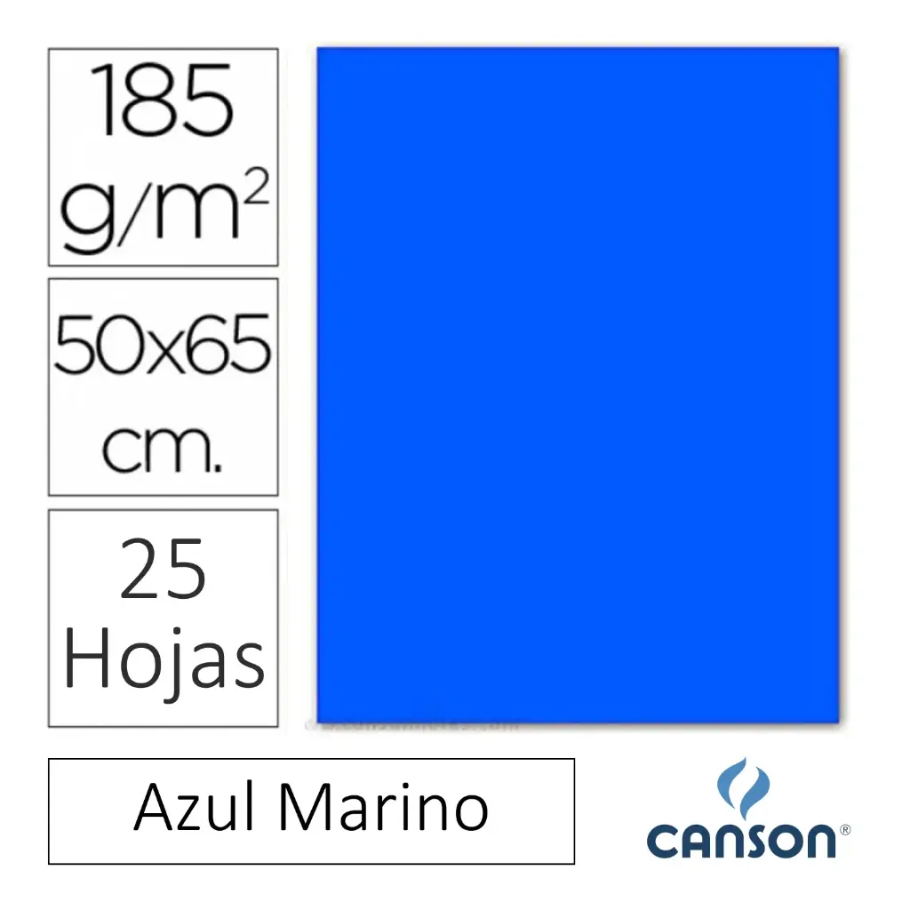 CARTULINA CANSON IRIS 50×65CM AZUL MARINO