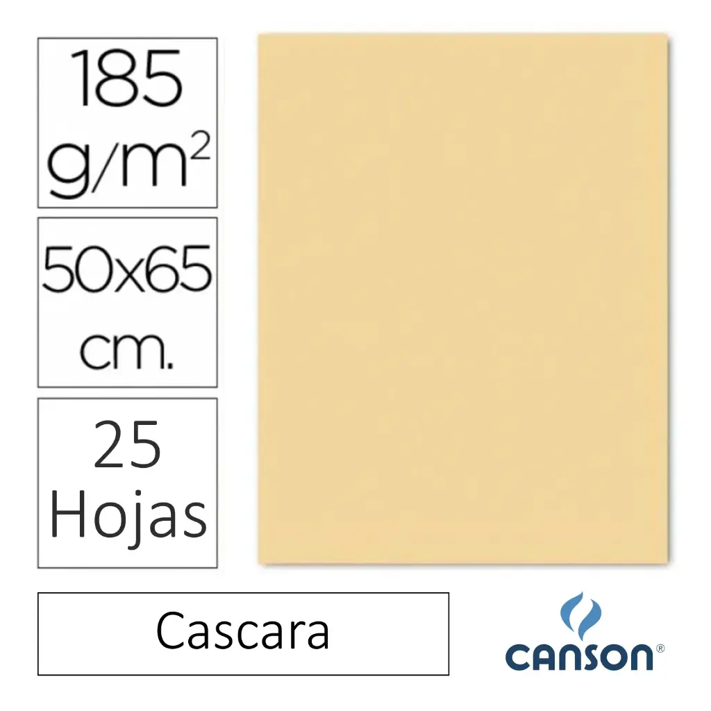 CARTULINA CANSON IRIS 50×65CM CASCARA