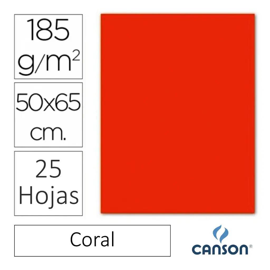CARTULINA CANSON IRIS 50×65CM CORAL