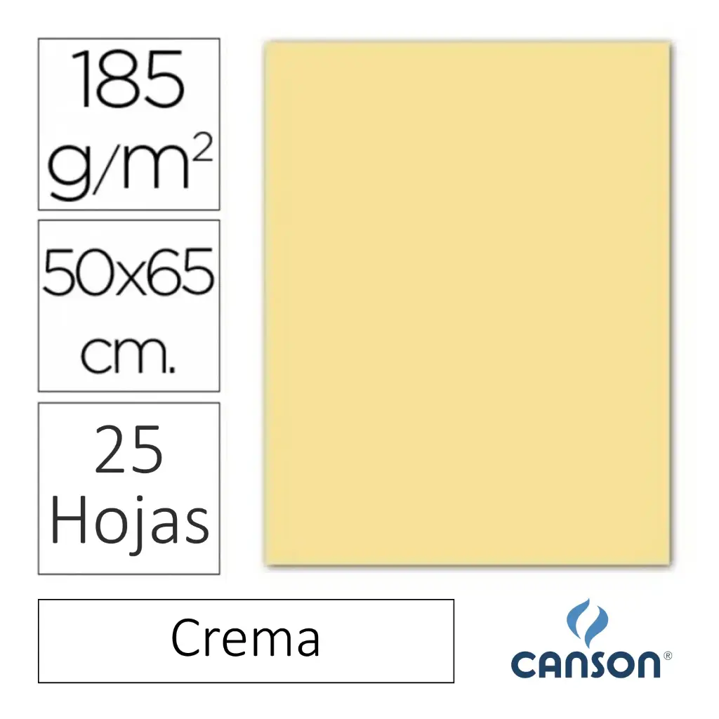 CARTULINA CANSON IRIS 50×65CM CREMA