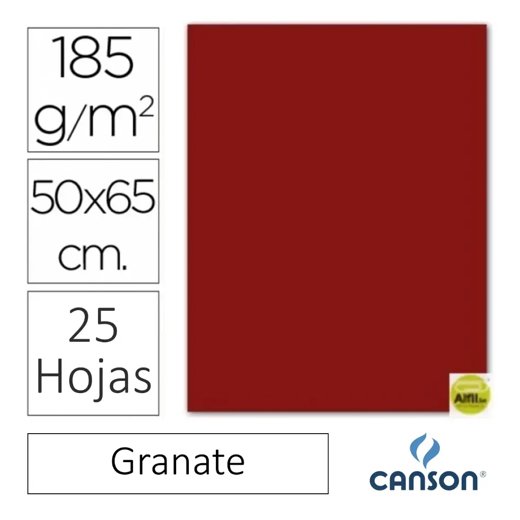 CARTULINA CANSON IRIS 50×65CM GRANATE