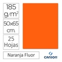 CARTULINA CANSON IRIS 50×65CM NARANJA FLUOR