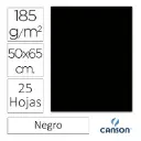 CARTULINA CANSON IRIS 50×65CM NEGRO