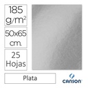 CARTULINA CANSON IRIS 50×65CM PLATA