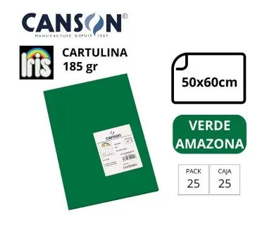 CARTULINA CANSON IRIS  50×65CM 185 GRAMOS VERDE AMAZONAS