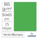 CARTULINA CANSON IRIS 50×65CM VERDE MANZANA