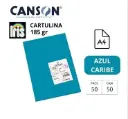 CARTULINA CANSON IRIS A4 AZUL CARIBE