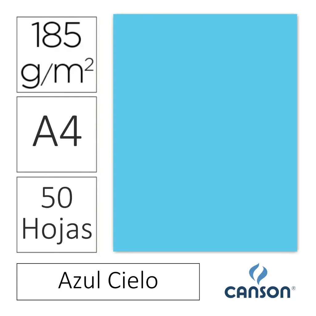 CARTULINA CANSON IRIS A4 AZUL CIELO