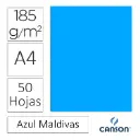CARTULINA CANSON IRIS A4 AZUL MALDIVAS
