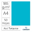 CARTULINA CANSON IRIS A4 AZUL TURQUESA