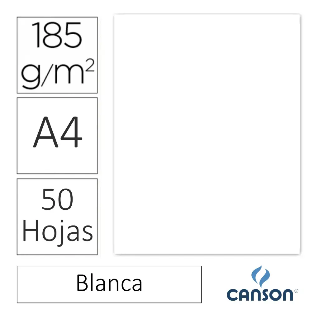 CARTULINA CANSON IRIS A4 BLANCA