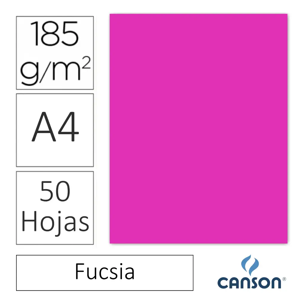 CARTULINA CANSON IRIS A4 FUCSIA
