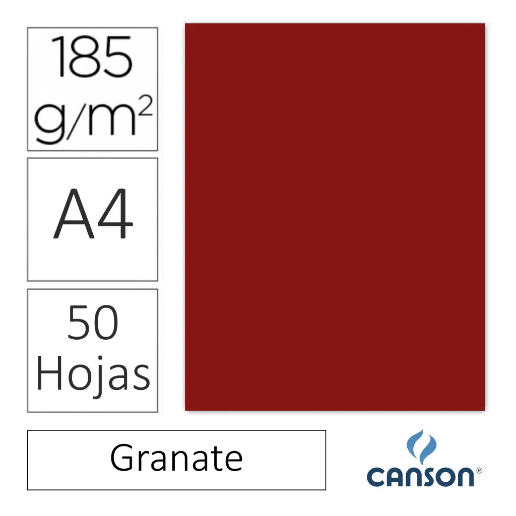 CARTULINA CANSON IRIS A4 GRANATE