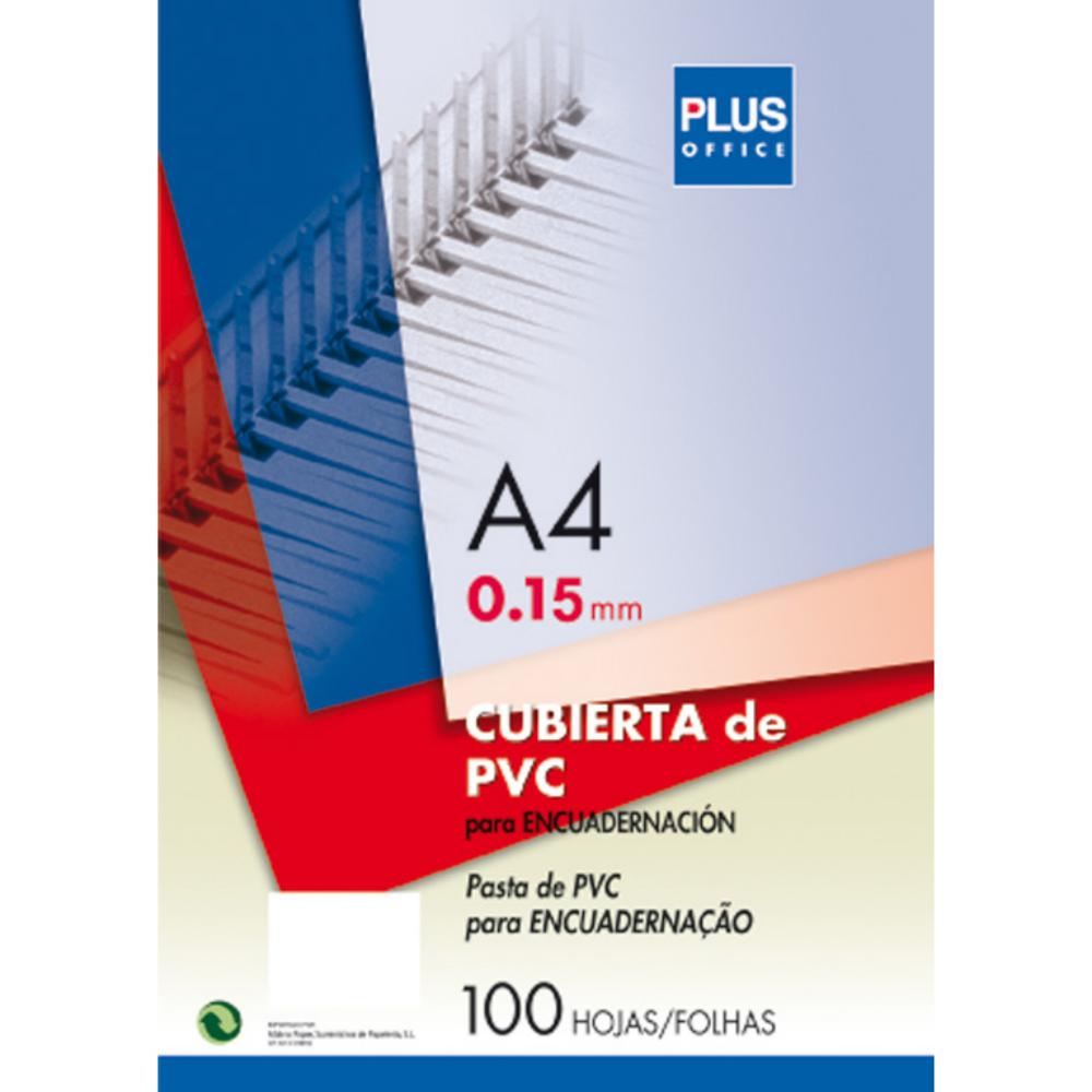 CUBIERTA DE ENCUADERNAR A4 PVC TRANSPARENTE 150 MICRAS 100 UDS YOSAN