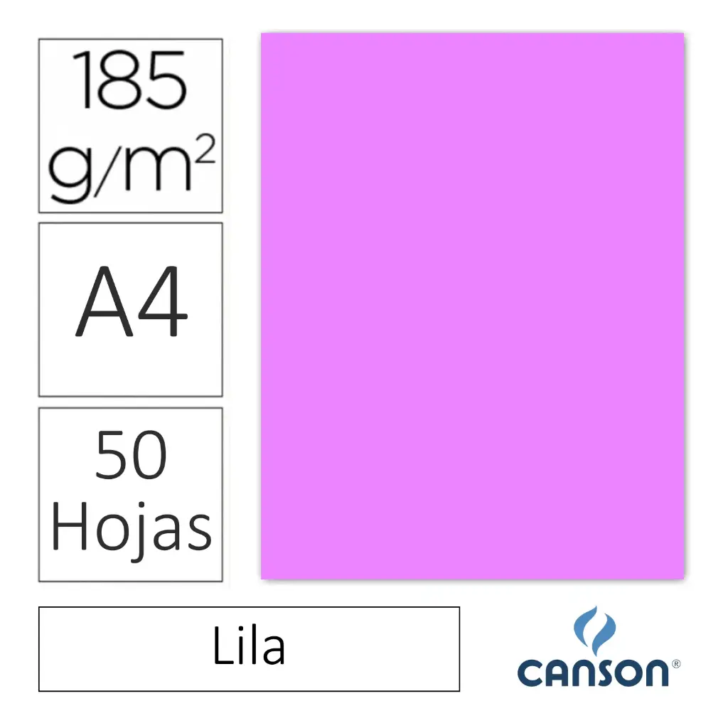 CARTULINA CANSON IRIS A4 LILA