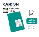 CARTULINA CANSON IRIS A4 VERDE MENTA