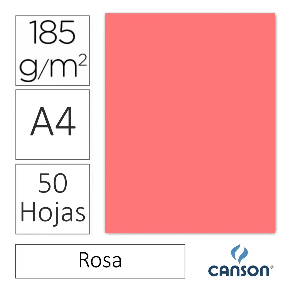 CARTULINA CANSON IRIS A4 ROSA
