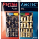 JUEGO 2 EN 1 PARCHÍS Y AJEDREZ TABLERO GRANDE