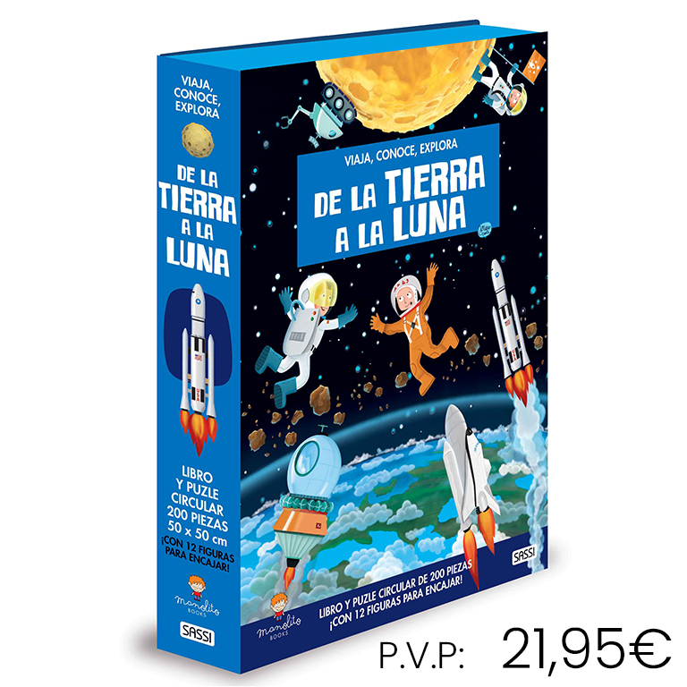 LIBRO+PUZZLE MANOLITO DE LA TIERRA A LA LUNA