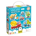 PUZZLE BANANA 9 PUZZLES PROGRESIVOS VEHÍCULOS DE CONSTRUCCIÓN