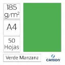 CARTULINA CANSON IRIS A4 VERDE MANZANA