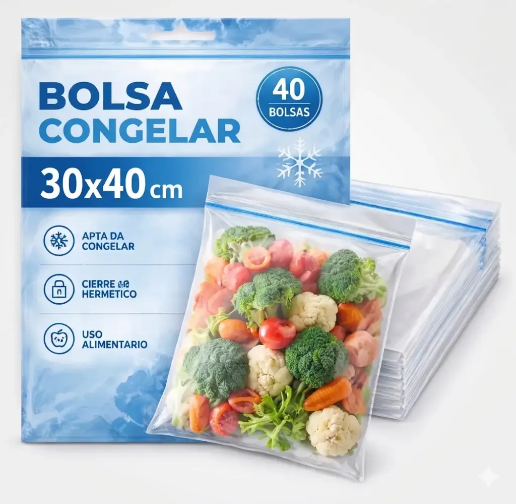 BOLSA CONGELADOR 30×40CM PQTE.25UDS