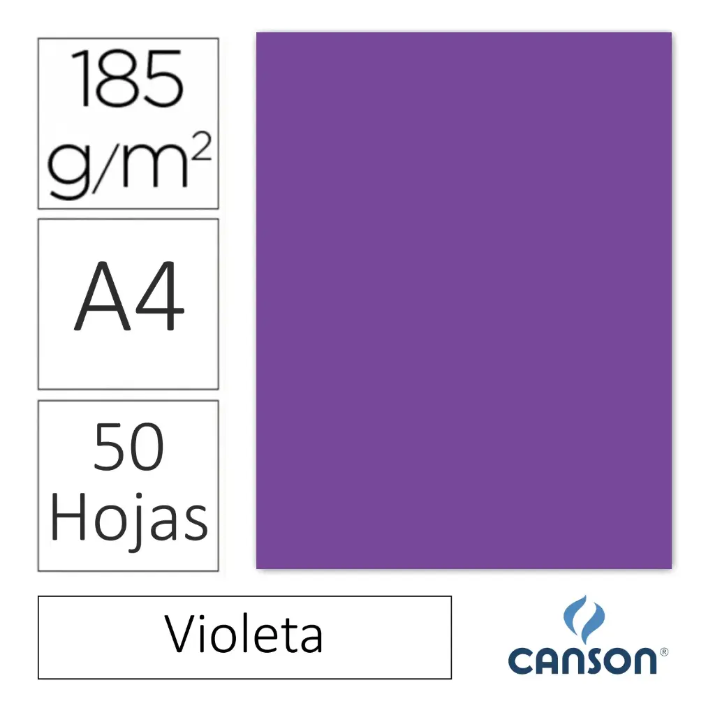 CARTULINA CANSON IRIS A4 VIOLETA