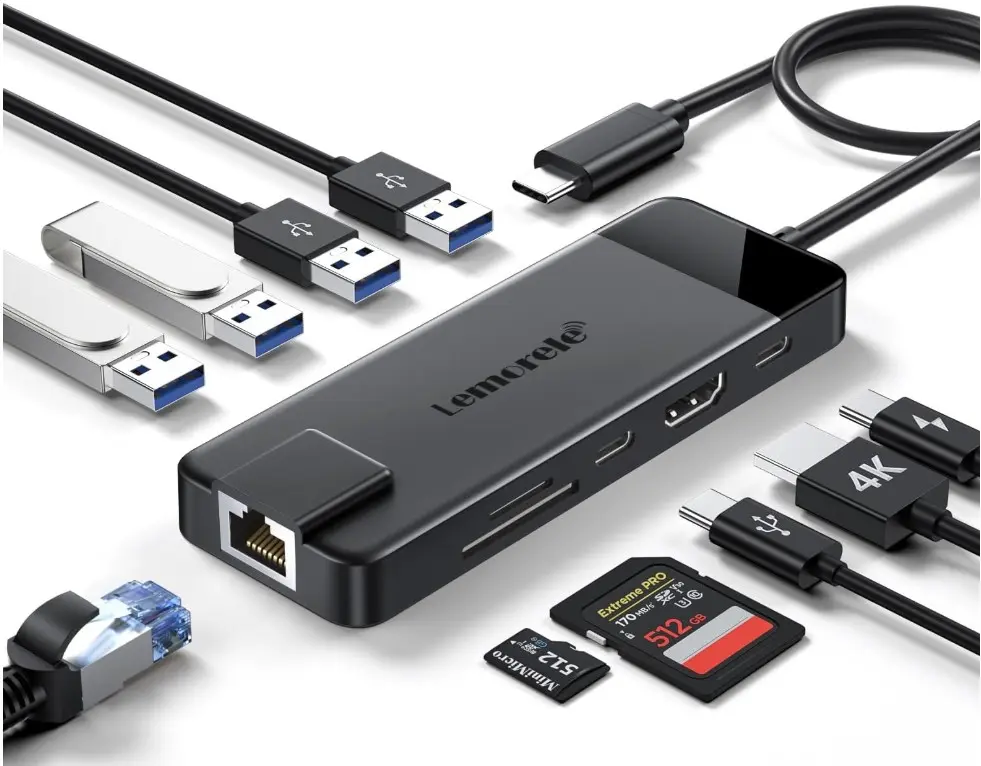 HUB 5 PUERTOS HDMI+USB 3.0+MICROSD/SD