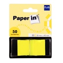 BANDERITAS ADHESIVAS BISMARK 44X25MM AMARILLO /50 UDS