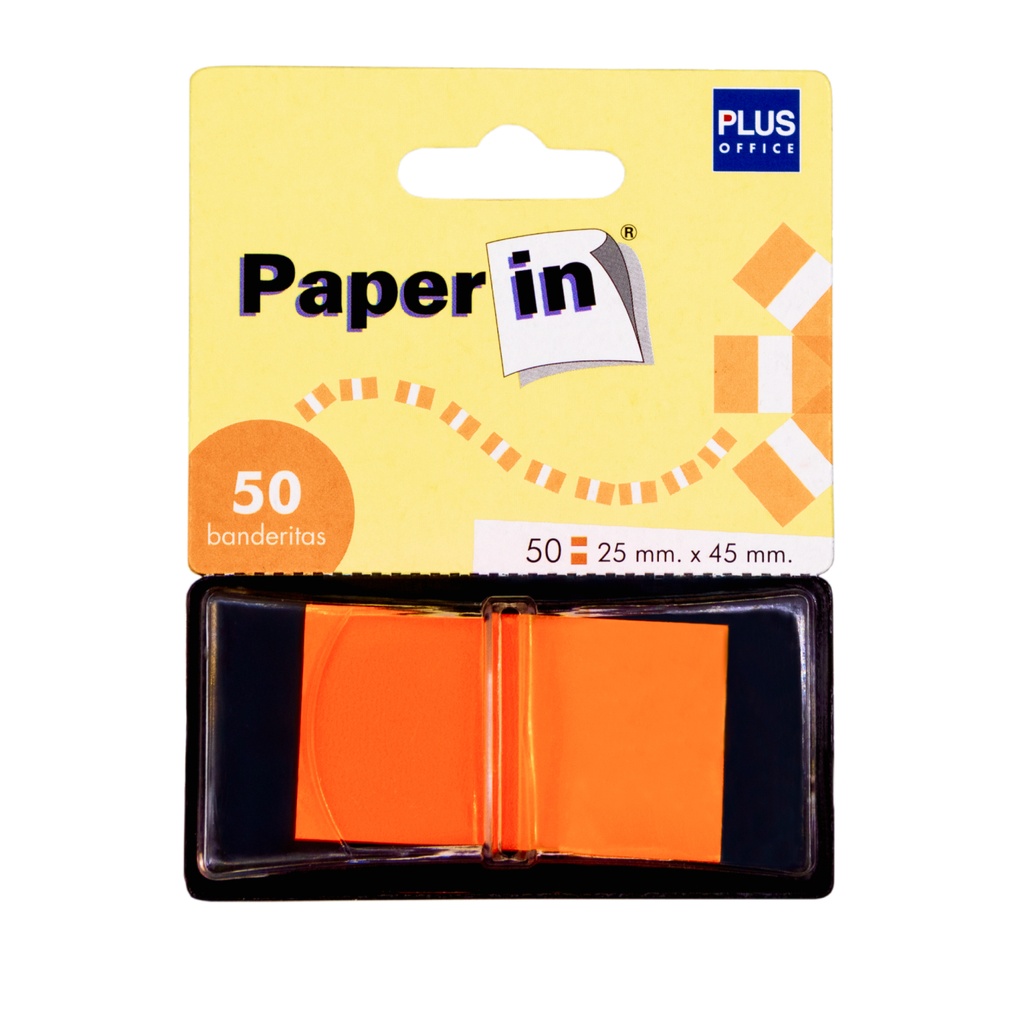 BANDERITAS ADHESIVAS BISMARK 44X25MM NARANJA /50 UDS