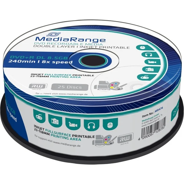 DVD-R MEDIARANGE 16X 4.7GB 25 PCS