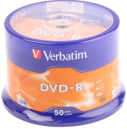 DVD-R 16X 4.7GB VERBATIM BOBINA 50UDS