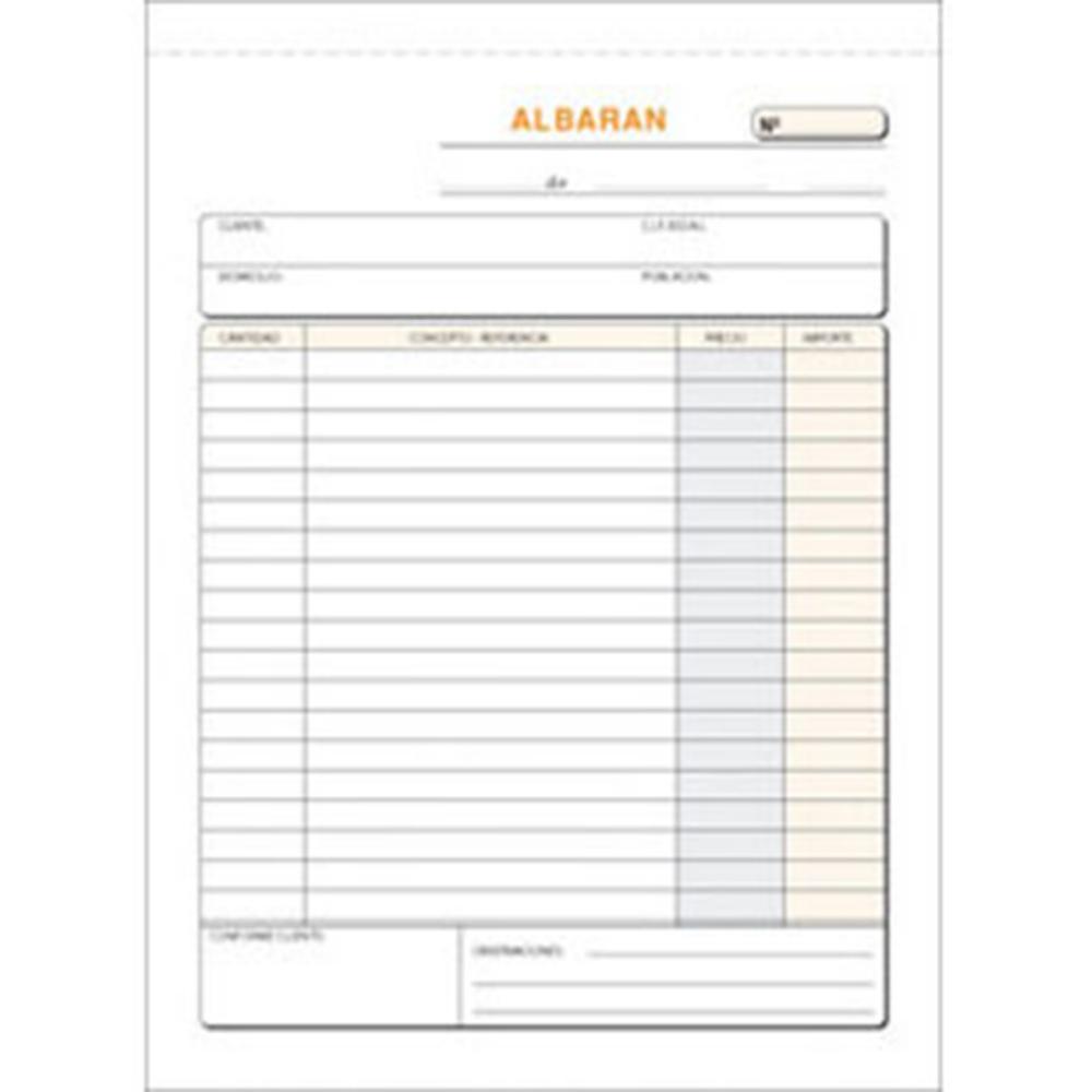 TALONARIO ALBARANES NATURAL 145MMX207MM TRIPLICADO 