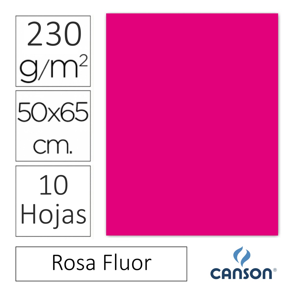 CARTULINA FLUORESCENTE SADIPAL 50×65CM FUCSIA