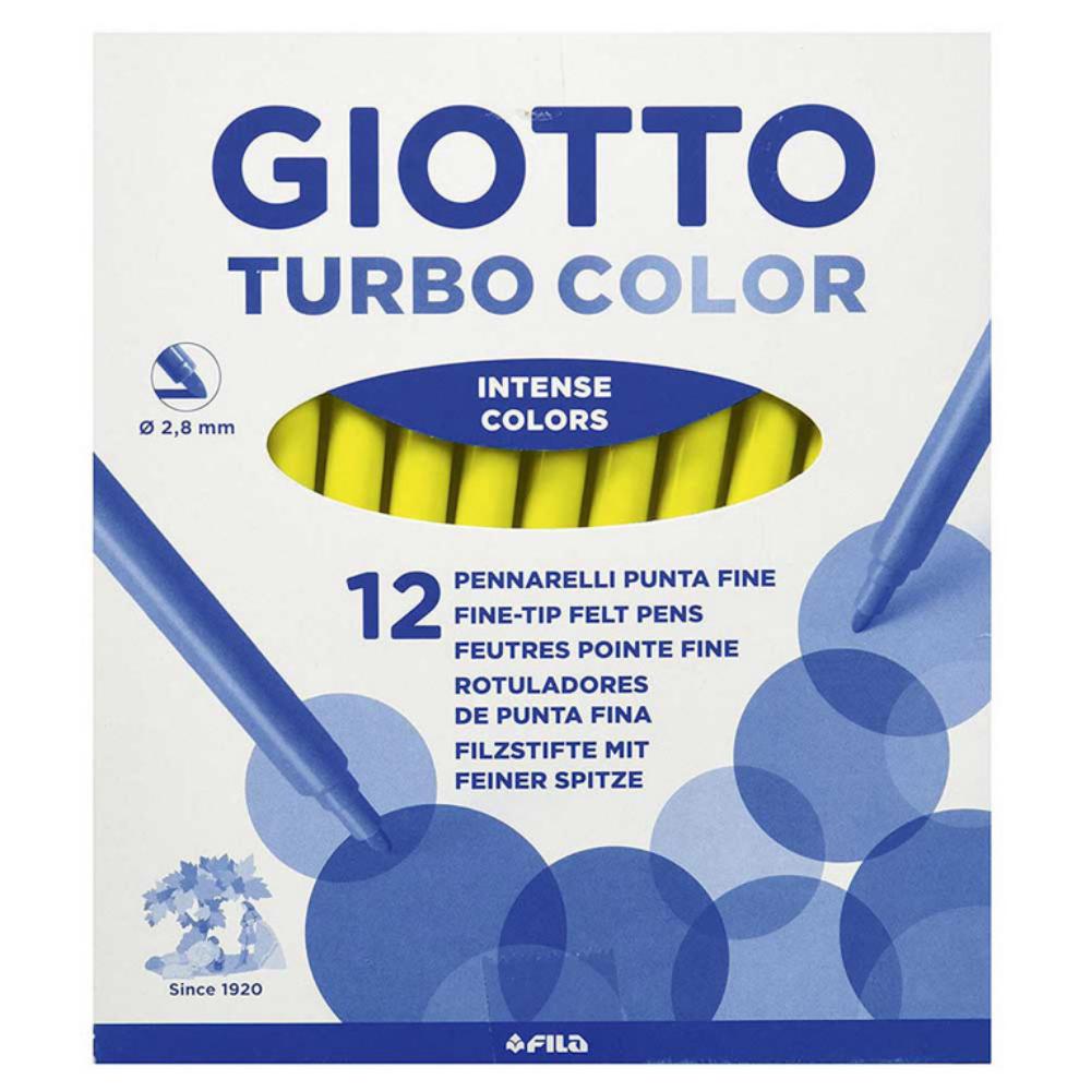 ROTULADOR GIOTTO TURBO COLOR UNICOLOR AMARILLO 12 UDS 