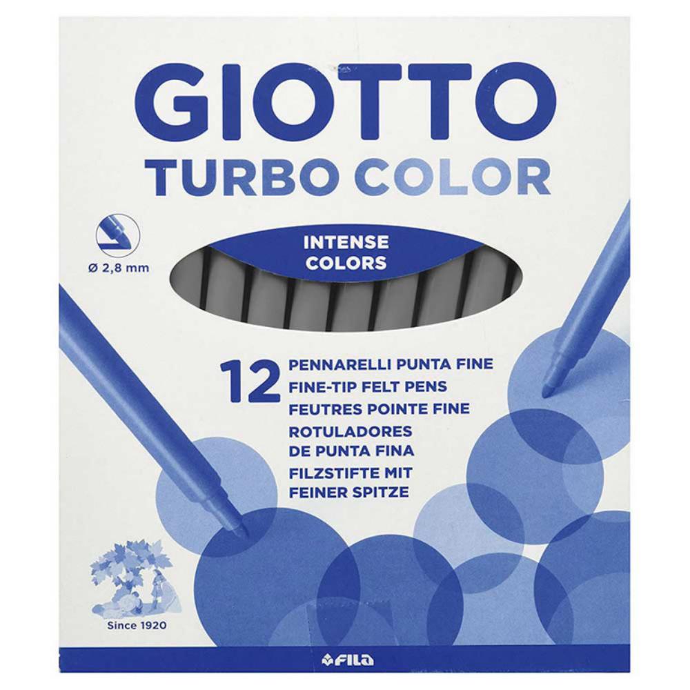 ROTULADOR GIOTTO TURBO COLOR UNICOLOR GRIS 12 UDS 