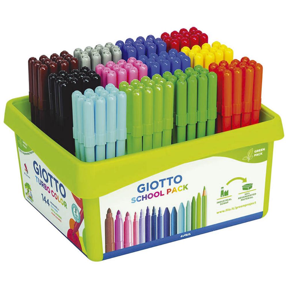 ROTULADOR GIOTTO TURBO COLOR SCHOOL PACK 144 ROTULADORES