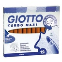 ROTULADOR GIOTTO TURBO MAXI UNICOLOR MARRON CLARO 12 UDS