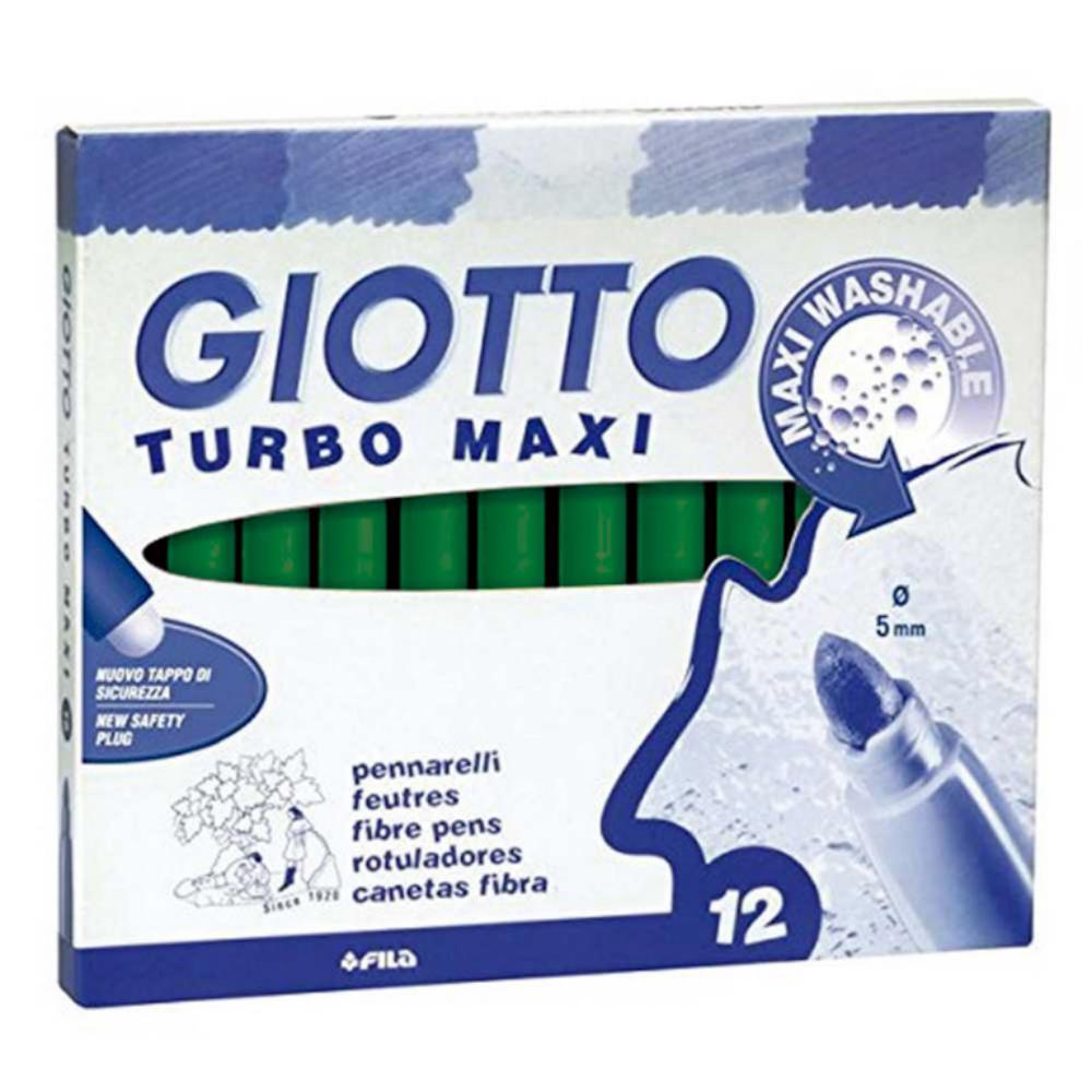 ROTULADOR GIOTTO TURBO MAXI UNICOLOR VERDE OSCURO 12 UDS