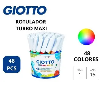 ROTULADOR GIOTTO TURBO MAXI BOTE 48 ROTULADORES