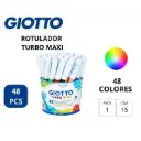ROTULADOR GIOTTO TURBO MAXI BOTE 48 ROTULADORES